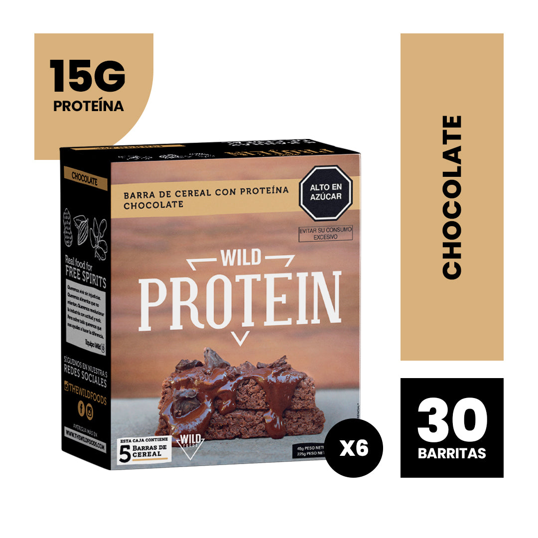 Pack Wild Protein Chocolate 30 Unidades (6 Cajas)