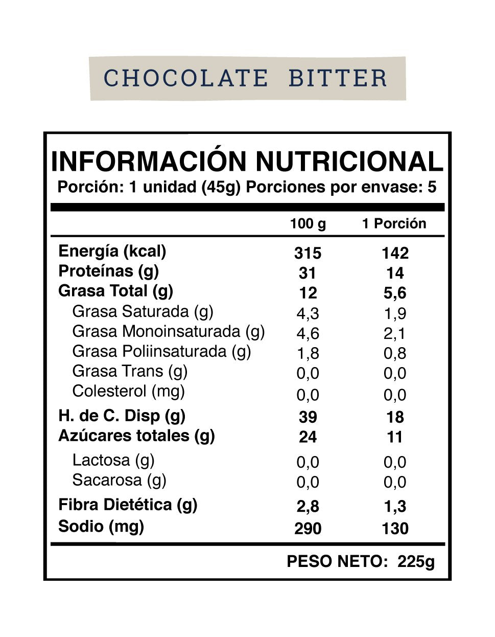 Barra Wild Protein Chocolate Bitter Vegana 12x5 u
